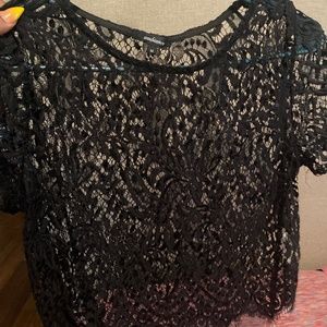 Black lace shirt